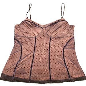 Express Vintage 2006 Sheer Pokadot Tank Top Size Med Like New